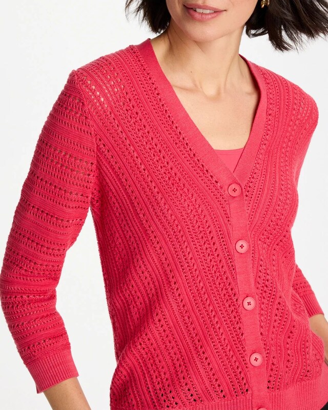 Stitchy V-Neck Cardigan - image 4